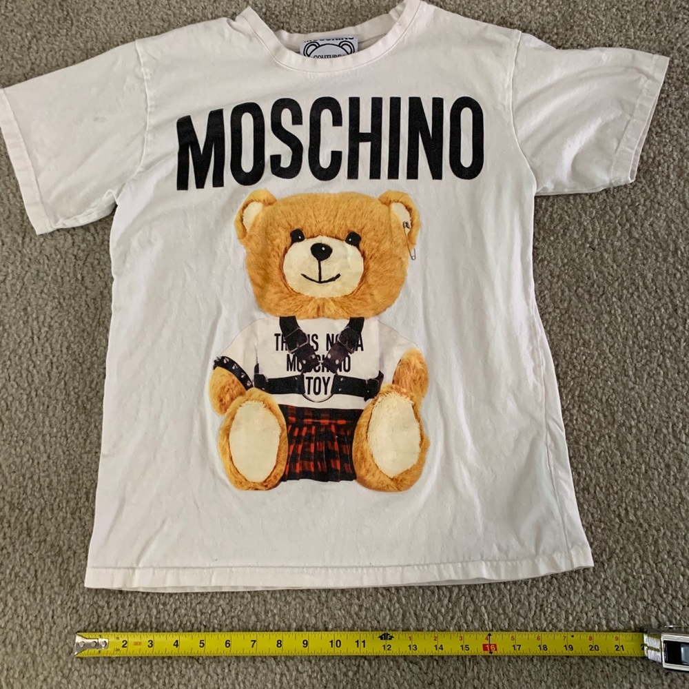 Moschino T-shirt men women large L designer bear